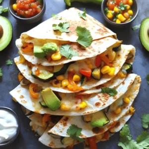 - 4 large flour tortillas - 1 cup assorted bell peppers, diced - 1 cup zucchini, diced - 1 cup mushrooms, sliced - 1 small red onion, thinly sliced - 1 cup corn - 1 cup shredded cheese - 1 teaspoon ground cumin - 1 teaspoon smoked paprika - 1 tablespoon olive oil - Salt and pepper to taste - Optional for serving: Salsa and sour cream Choosing fresh ingredients is key to making these quesadillas taste their best. Look for bright, firm bell peppers. The zucchini should feel heavy and have smooth skin. When picking mushrooms, choose ones that are dry and firm. The red onion should have a rich color and feel solid in your hand. Fresh corn can add a sweet crunch to your mix, so choose ears with bright green husks. For extra flavor, you can add ingredients like black beans, spinach, or jalapeños. These add-ins can create a unique twist and boost nutrition. Don’t be afraid to experiment! Check the [Full Recipe] for complete details on how to prepare your quesadillas. - Preheat oven to 400°F (200°C). - Line a baking sheet with parchment paper. Preheating the oven gets it ready for baking. Lining the sheet makes cleanup quick and easy. - Combine diced veggies and seasonings in a mixing bowl. - Toss to coat evenly. I love using fresh, colorful veggies for this dish. You can choose bell peppers, zucchini, mushrooms, red onion, and corn. These veggies bring great flavor and texture. Add olive oil, cumin, smoked paprika, salt, and pepper to the bowl. Toss it all together. Make sure each piece is well-coated for the best taste. - Spread veggies on the baking sheet. - Layer tortillas and cheese. - Bake until crispy. Once your veggie mix is ready, spread it out on the baking sheet. Place half of the tortillas on top of the veggies. Then, sprinkle shredded cheese over the tortillas. Add the remaining tortillas on top. Bake everything for about 10-12 minutes. You want the tortillas crispy and the cheese melted. For the full recipe, check out the earlier section. Enjoy this colorful and tasty dish! To get that perfect crunch, follow these tips: - Baking Times and Techniques: Bake your quesadillas at 400°F for about 10-12 minutes. This helps the tortillas crisp up nicely. Keep an eye on them towards the end. Every oven is a bit different, so adjust if needed. - Broiling Tips for Extra Crispiness: After baking, turn on the broiler for 1-2 minutes. This step adds a golden brown color and extra crunch. Just watch closely to avoid burning! Avoid these common mistakes for the best results: - Overcrowding the Baking Sheet: Spread your veggies in a single layer. If you pile them too high, they will steam instead of roast. This affects both texture and flavor. - Using Cold Tortillas: Warm your tortillas before using them. Cold tortillas may crack when you stack them. A quick 10-second heat in the microwave works well. For easy serving, slice your quesadillas correctly: - First, let them cool for a few minutes after baking. This makes slicing easier and prevents cheese from spilling out. - Use a sharp knife or pizza cutter to cut into wedges. Aim for even slices to make sharing simple. - Serve with salsa and sour cream for a tasty dip! {{image_4}} You can easily add meat to your quesadillas. Chicken, beef, or sausage work great. Just cook the meat first. Then, mix it with the veggies before baking. This adds protein and flavor. You can use leftover grilled chicken for a quick meal. For beef, ground meat gives a tasty twist. Sausage adds a nice spice. Just remember, the more meat, the more filling your quesadillas will be! If you're vegan, you can still enjoy this dish. First, swap out the cheese for a plant-based option. Vegan cheese melts well and tastes great. Next, choose corn or whole wheat tortillas. Both are tasty and healthy. You can also add more veggies to boost flavor and texture. Try spinach, kale, or even sweet potatoes. These add extra nutrition and make the dish more colorful. Want to spice things up? You can add different herbs and spices. Try chili powder for heat or oregano for a fresh taste. Fresh cilantro or parsley adds brightness. You can also mix in some garlic or onion powder for depth. A squeeze of lime juice before serving brings out all the flavors. Experiment with your favorite spices. Each tweak will make your quesadillas unique. For more tips on making delicious quesadillas, check out the Full Recipe. When you have extra quesadillas, store them well. Let them cool down first. Wrap each quesadilla in plastic wrap or foil. This keeps them fresh. Place them in an airtight container. Store in the fridge for up to three days. Always check for signs of spoilage before eating. You can freeze quesadillas for quick meals later. First, let them cool completely. Wrap each quesadilla in plastic wrap. Then, place them in a freezer bag or container. Label the bag with the date. They can last up to three months in the freezer. To reheat, remove the wrap. Place them on a baking sheet and bake at 400°F until warm. To enjoy your quesadillas again, use the oven. Preheat to 400°F. Place the quesadilla on a baking sheet. Bake for about 10 minutes, or until hot. This method keeps the tortillas crispy. If you prefer, you can also use a microwave. Just heat for 30 seconds at a time until warm. However, this may make the tortillas soft. For the best taste, stick to the oven! Making Sheet Pan Veggie Quesadillas takes about 35 minutes. - Prep time: 15 minutes - Cook time: 20 minutes This includes the time to prep veggies and bake the quesadillas. Yes, you can use corn tortillas. - Pros: Corn tortillas are gluten-free and add a nice flavor. - Cons: They can be less sturdy and may tear easier than flour tortillas. Consider your preferences when choosing tortillas for your quesadillas. Serve your veggie quesadillas with these tasty sides: - Salsa - Sour cream - Guacamole - Fresh cilantro These add flavor and make your meal more fun. Enjoy the blend of tastes! In this blog post, I shared how to make delicious sheet pan veggie quesadillas. We explored the essential ingredients, tips for selecting fresh veggies, and different variations. I also discussed storage and reheating tips to keep your quesadillas tasty. These simple steps ensure you enjoy crispy, flavorful meals. Get creative with flavors and ingredients, and experiment to find your favorites. These quesadillas are easy to make for any meal, and the options are endless. Enjoy your cooking!