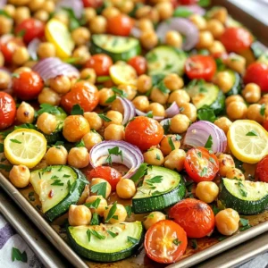 Sheet-Pan Lemon Garlic Chickpea Dinner Delight