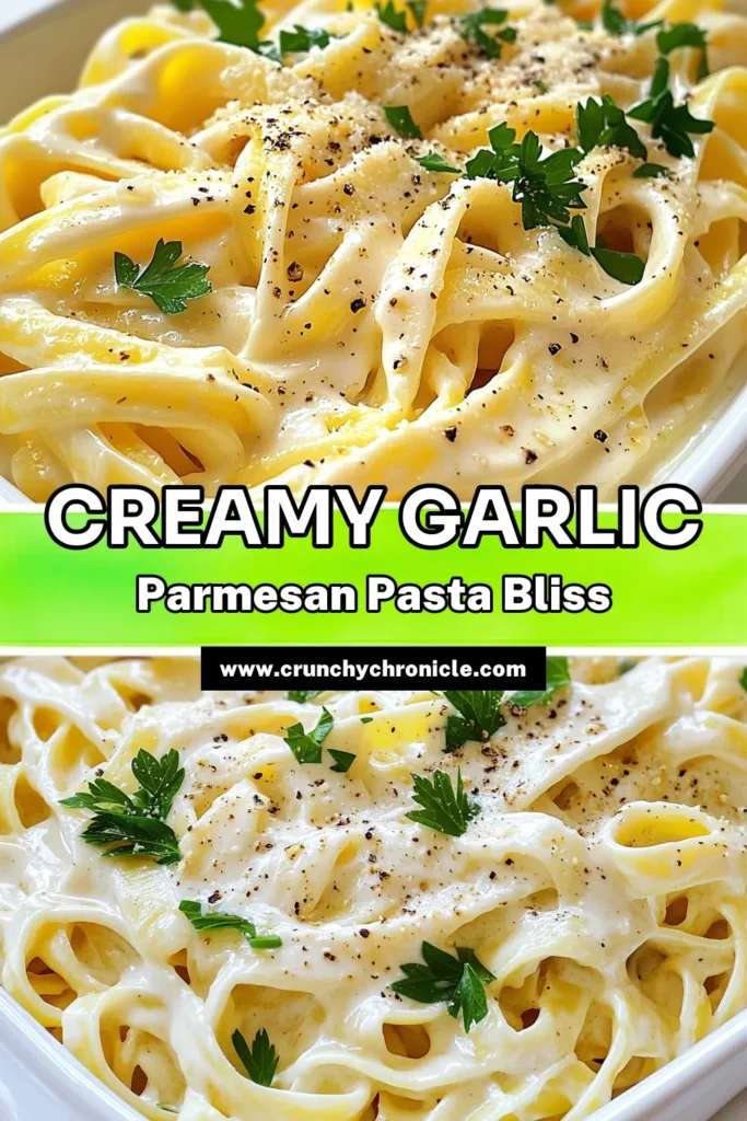 Indulge in a delicious bowl of Creamy Garlic Parmesan Noodles that's easy to make and packed with flavor! This simple recipe guides you through creating a rich, cheesy sauce that perfectly coats fettuccine pasta. In just 25 minutes, you can serve up a comforting dish sure to impress your family or friends. Click to explore this mouthwatering recipe and elevate your dinner game! #CreamyNoodles #PastaRecipe #GarlicParmesan #DinnerIdeas