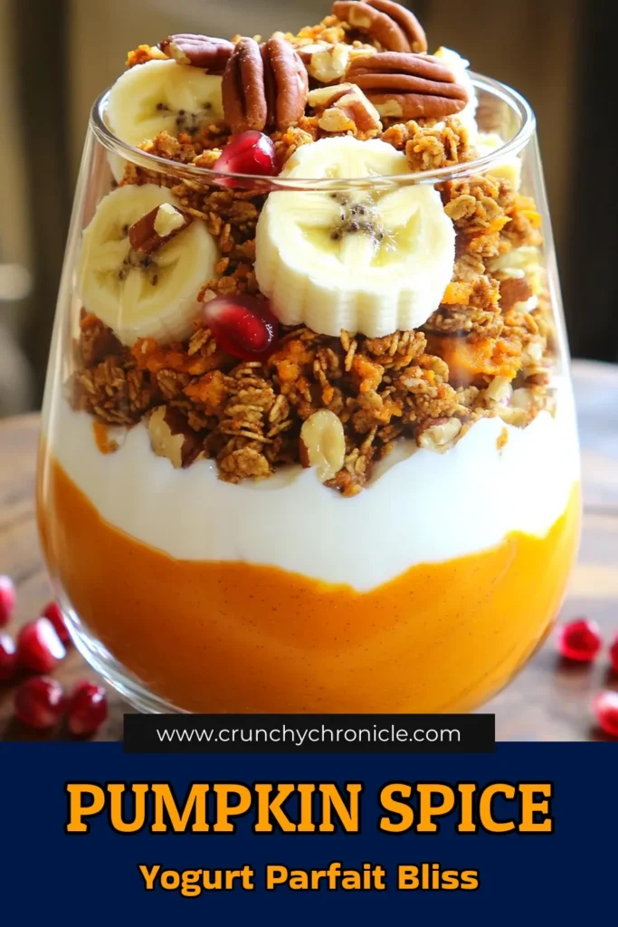 Indulge in the ultimate fall treat with this Pumpkin Spice Granola Yogurt Parfait! Layers of creamy Greek yogurt, spiced pumpkin puree, and crunchy pumpkin spice granola create a deliciously satisfying breakfast or snack. Perfect for autumn mornings, this easy recipe is quick to prepare and looks stunning in a glass. Click to discover how to make your own mouthwatering parfait today! #PumpkinSpice #GranolaRecipes #HealthyBreakfast #FallTreats