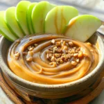 - 1 cup caramel sauce - 8 oz cream cheese - 1/2 cup packed brown sugar - 1 tsp pure vanilla extract - 1/2 cup toffee bits - 2 medium-sized apples - 1/4 cup chopped nuts (optional) To make this dip, start with 1 cup of caramel sauce. You can use store-bought or homemade. I love making my own for that extra touch. Next, grab 8 oz of cream cheese. Make sure it's softened for easy mixing. You will also need 1/2 cup of packed brown sugar. This adds sweetness and depth. Then, get 1 tsp of pure vanilla extract. It gives a hint of warmth to the dip. You will want 1/2 cup of toffee bits, which add a delightful crunch. For the apples, pick 2 medium-sized ones. I recommend using green apples for a nice tart flavor. Lastly, consider adding 1/4 cup of chopped nuts. Pecans or walnuts work great for added texture. With these ingredients, you will create a treat that everyone will love. The mix of sweet caramel and crunchy toffee makes it special. Plus, the fresh apples provide a crisp balance. Whether it’s for a party or a family snack, this dip is sure to impress! - Soften cream cheese: Start by letting your cream cheese sit at room temperature. This makes it easy to mix. - Mix cream cheese and brown sugar: In a bowl, combine the softened cream cheese and brown sugar. Use a hand mixer or whisk to blend them well. The mixture should be smooth and creamy. - Incorporate vanilla extract: Next, add one teaspoon of pure vanilla extract to your creamy mix. Mix until it’s fully blended in. - Fold in caramel sauce: Gently add the caramel sauce to the cream cheese mixture. Be careful not to deflate the creaminess while mixing. - Add toffee bits: Now, fold in the toffee bits. Make sure to save some bits for topping later. - Mix in optional nuts: If you want a crunchy texture, add chopped nuts. Pecans or walnuts work great. Mix until everything is evenly spread out. - Transfer to serving bowl: Spoon your dip into a nice serving bowl. Smooth the top for a pretty look. - Drizzle with caramel and toppings: To make it extra delicious, drizzle some caramel sauce on top. Then, sprinkle the reserved toffee bits and any nuts you used. This adds a nice crunch and looks great. Enjoy your caramel apple dip with crisp apple slices for a tasty treat! - Choosing the right apples: I recommend using green apples. Their tart flavor perfectly balances the sweet caramel. Crisp apples add a nice crunch too. - Storing caramel sauce properly: If you have leftover caramel, store it in an airtight container. Refrigerate for up to two weeks. When you're ready to use it, gently warm it in the microwave. - Avoiding deflation in mixing: When you fold in the caramel, do it gently. This keeps the dip creamy and light. If you mix too hard, the texture may become flat. - Pairing with snacks: Serve this dip with apple slices for a classic touch. You can also try pretzels or graham crackers. They add a fun twist to the flavor. - Presentation ideas: Use a clear bowl to showcase the layers of the dip. Add a drizzle of caramel on top and sprinkle with extra toffee bits. This makes your dip look as good as it tastes! {{image_4}} You can make caramel apple dip your own by adding different toppings. Try chocolate chips for a rich twist. Sprinkles can add a fun pop of color. Both options make the dip more exciting. You can also switch up the fruit. While apples are great, pears work just as well. Sliced bananas are another tasty choice. They add a creamy texture and sweetness. If you need gluten-free options, this dip is already a great choice. Just ensure your caramel sauce is gluten-free. Most brands are, but always check the label. For vegan alternatives, you can use coconut cream instead of cream cheese. Use a plant-based caramel sauce too. This way, everyone can enjoy the dip without worry. To keep your caramel apple dip fresh, store it in an airtight container. Refrigerate it right after serving to prevent spoilage. This dip stays creamy and delicious when sealed well. If you need to reheat it, do so gently. Place the dip in a microwave-safe dish, cover it loosely, and heat for about 10-15 seconds. Stir well to ensure even warmth. Avoid overheating, as it can change the texture. Your dip can last in the fridge for about 3-5 days. After that, it may lose its flavor and texture. Watch for signs of spoilage. If you see any discoloration or off smells, toss it out. Always trust your senses when it comes to food safety. Can I use homemade caramel sauce? Yes, you can use homemade caramel sauce. Making it at home adds a personal touch. Just ensure it is thick enough to hold its shape. What other fruits can I serve with the dip? You can serve many fruits with this dip. Try pears, bananas, or strawberries. These fruits pair well and add variety. How can I make it nut-free? To make this dip nut-free, just skip the nuts. It will still taste great. You can add more toffee bits for crunch instead. Can this be made ahead of time? Yes, you can prepare the dip ahead of time. Just store it in the fridge until you are ready to serve. What’s the best way to serve it for a party? For a party, serve the dip in a large bowl. Arrange apple slices around it. Add extra toffee bits on top for a fun look. This blog post covered a delicious caramel dip recipe. We explored ingredients like cream cheese, caramel sauce, and toffee bits. You learned easy steps for preparation and mixing. We discussed tips for perfecting this treat, along with fun ways to customize it. Storing leftovers was also addressed to keep your dip fresh. In summary, this dip is versatile and simple to make. Enjoy it with your favorite fruits or snacks. You’ll impress everyone at your next gathering with this sweet and creamy delight.
