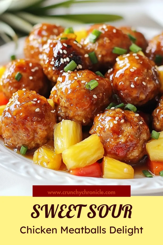 Discover this delicious and easy sweet and sour chicken meatballs recipe featuring juicy pineapple chicken meatballs! Perfect for healthy dinners, these ground chicken meatballs deliver amazing flavor with a homemade sweet and sour sauce. Ideal for family meals or meal prep, this dish will satisfy everyone. Don’t miss out—save this recipe now for a tasty twist on your dinner routine. #meatballrecipes #healthyeating #sweetandsourchicken #poultryrecipes