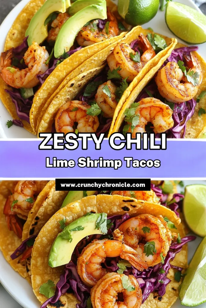Looking for a delicious, quick meal? Try these Chili Lime Shrimp Tacos! This easy shrimp taco recipe features marinated shrimp with a spicy kick, perfect for taco night. Top with fresh avocado for an irresistible flavor combination. Whip up these spicy shrimp tacos in just 40 minutes and impress your family! Save this recipe for your next get-together. #ChiliLimeShrimpTacos #EasyShrimpTacos #SpicyShrimpTacos #AvocadoShrimpTacos