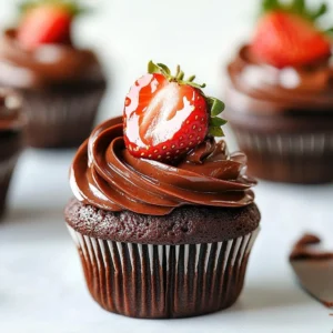 Chocolate Covered Strawberry Cupcakes Delightful Treat