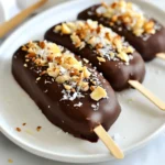 To make chocolate covered banana pops, you need a few simple ingredients. Here’s what you will need: - Ripe bananas - Dark chocolate chips - Coconut oil - Optional toppings: crushed nuts and shredded coconut - Wooden popsicle sticks These ingredients are easy to find. Choose ripe bananas for the best taste. Dark chocolate gives a rich flavor, while coconut oil helps the chocolate melt smoothly. You can customize your pops with toppings like nuts or coconut. {{ingredient_image_2}} Start by peeling the ripe bananas. Use your hands to pull the peel down. Slice each banana in half. This gives you two equal pieces. Take a wooden popsicle stick and gently insert it into the end of each banana half. Make sure the stick goes in about halfway. This will help you hold the banana pop later. Next, place the banana pops onto a baking sheet lined with parchment paper. Spread them out so they are not touching. This helps them freeze evenly. Put the baking sheet in the freezer for about 1 hour. Check to see if they are firm to the touch before moving on. While the banana pops freeze, prepare the chocolate coating. In a microwave-safe bowl, mix the dark chocolate chips and coconut oil. Heat this mixture in the microwave. Do this in 30-second bursts. Stir well between each burst until the chocolate is melted and smooth. Once the banana pops are frozen, it's time to dip them. Take each frozen banana pop and dip it into the melted chocolate. Make sure to coat it well for that rich chocolate taste. After dipping, add toppings. You can roll or sprinkle crushed nuts or shredded coconut over the warm chocolate. This adds flavor and crunch. After you coat all the banana pops, place them back on the baking sheet. Leave space between them to avoid sticking. Return them to the freezer for another 30 minutes. This helps the chocolate harden. When ready to serve, take them out and enjoy chilled. For a fun look, arrange them in a tall glass or decorative dish. Drizzle some leftover melted chocolate on top for extra flair! You want ripe bananas for the best taste. Ripe bananas are yellow with a few brown spots. They are sweet and easy to work with. Overripe bananas are soft and mushy. They can taste too sweet and change the texture. Use ripe bananas to get the right balance of flavor and firmness for your pops. To coat the banana pops evenly, dip them straight down into the melted chocolate. Hold them upright, then lift slowly. This helps the excess chocolate drip off. For a smooth coat, keep the chocolate warm. If it starts to thicken, reheat it gently in the microwave. This ensures you get that perfect chocolate layer every time. You can mix it up with toppings. Try crushed nuts like almonds, walnuts, or peanuts. Shredded coconut adds a nice crunch too. Want to get fancy? Use different chocolate types. Milk chocolate is sweeter, while dark chocolate is richer. You can also add a sprinkle of sea salt or a dash of cinnamon for extra flavor. Let your creativity shine! Pro Tips Use ripe bananas: Choose ripe bananas for the best flavor and creaminess. Overripe bananas will be sweeter and easier to blend with the chocolate. Choose high-quality chocolate: Opt for high-quality dark chocolate for a richer flavor. The quality of the chocolate will greatly impact the overall taste of your banana pops. Experiment with toppings: Feel free to get creative with toppings! Try adding sprinkles, crushed cookies, or even drizzles of caramel for a unique twist. Store properly: To keep your banana pops fresh, store them in an airtight container in the freezer. This will prevent freezer burn and maintain their delicious flavor. {{image_4}} You can mix things up with flavored chocolate. Adding spices or extracts can elevate your chocolate. Try a dash of vanilla extract to enhance the sweet notes. You might also enjoy a sprinkle of cinnamon for a warm twist. These flavors blend well with chocolate, making your pops even more exciting. Bananas are great, but other fruits can work too. Consider using strawberries or pineapple chunks. You can even try apple slices for a crunchy treat. Each fruit offers a unique taste and texture, adding fun to your pops. Experiment to see which fruit you like best! If you want a vegan option, use dairy-free chocolate chips. You can also skip the coconut oil or use a plant-based alternative. This way, you still get the creamy taste without dairy. Enjoy your chocolate-covered pops while sticking to your diet! To keep your chocolate covered banana pops fresh, follow these tips: - Use airtight containers: Store the pops in a container with a tight seal. This keeps air out and prevents freezer burn. - Layer with parchment paper: If stacking the pops, place parchment paper between layers. This stops them from sticking together. - Keep away from strong odors: Freezers can hold strong smells. Store banana pops away from foods like fish or garlic. Chocolate covered banana pops can last up to three months in the freezer. Their taste and texture will stay good if stored properly. For the best results, eat them within the first month. This way, you enjoy the best flavor and crunch. If you notice any ice crystals, it’s a sign they may not taste as fresh. Enjoy your treat! Yes, you can use different types of chocolate for your pops. Milk chocolate is sweet and creamy. White chocolate offers a rich, vanilla-like taste. Dark chocolate gives a bold flavor and pairs well with bananas. Each type will change the taste. Try what you like best for a fun twist! To make healthier banana pops, consider these options: - Use dark chocolate with a higher cocoa content. It has less sugar. - Substitute honey or maple syrup for sugar if you want sweetness. - Add nut butter instead of crushed nuts for protein and healthy fats. - Use unsweetened coconut flakes for topping to cut added sugar. If your chocolate doesn’t harden, it might be too warm or thin. Here are a few tips: - Make sure you use enough coconut oil. It helps the chocolate set. - Chill the banana pops before dipping them in chocolate. - After coating, put them back in the freezer immediately. - If the chocolate is still soft, try adding more chocolate chips to thicken the mix. This blog covered how to make tasty chocolate-covered banana pops. We discussed ingredients like ripe bananas, chocolate chips, and coconut oil. You learned step-by-step instructions for slicing, freezing, and dipping. We also explored tips for choosing bananas and storing your pops. You have lots of ideas for variations and flavors. Enjoy making these sweet treats! They are fun, simple, and sure to please.