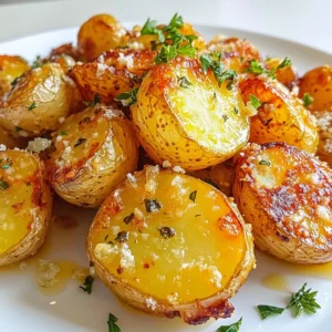 Garlic Parmesan Roasted Potatoes Easy side dish recipe
