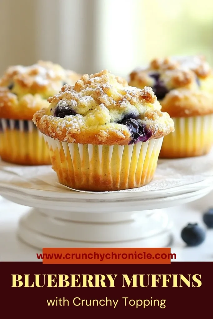 Indulge in these homemade blueberry muffins with an irresistible streusel topping! This easy blueberry muffins recipe comes together in just 35 minutes, making it perfect for any occasion. Enjoy the delightful burst of fresh blueberries in each bite. Whether you're an experienced baker or a beginner, this blueberry streusel muffin recipe will impress everyone. Save this recipe for a delicious treat! #BlueberryMuffinsRecipe #StreuselMuffinRecipe #EasyBlueberryMuffins #HomemadeBlueberryMuffins