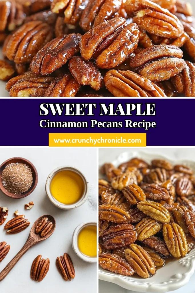 Discover the irresistible taste of maple cinnamon pecans with this easy roasted pecans recipe! Perfect for fall snack ideas, these healthy snack recipes are simple to whip up and make a delicious addition to your holiday gatherings or everyday munching. With just a few ingredients, you can enjoy a crunchy treat that's both sweet and nutty. Try this recipe today and elevate your snacking! Save for later! #MapleCinnamonPecans #HealthySnackRecipes #EasyNutRecipes #FallSnackIdeas