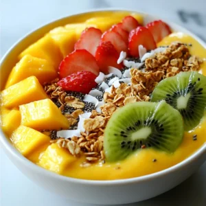 Coconut Mango Smoothie Bowl Energizing and Refreshing