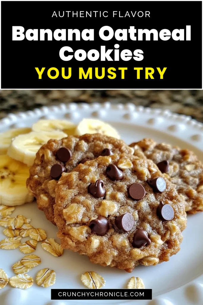 Indulge in these delicious banana oatmeal cookies that combine the goodness of ripe bananas with rich chocolate chips. This healthy cookie recipe is perfect for satisfying cravings while keeping it light. With easy banana cookies, you’ll enjoy a sweet treat that can also be made vegan. Bake a batch today and share the love! Save this recipe for tasty moments! #BananaOatmealCookies #ChocolateChipCookies #HealthyCookieRecipe #VeganCookieOptions