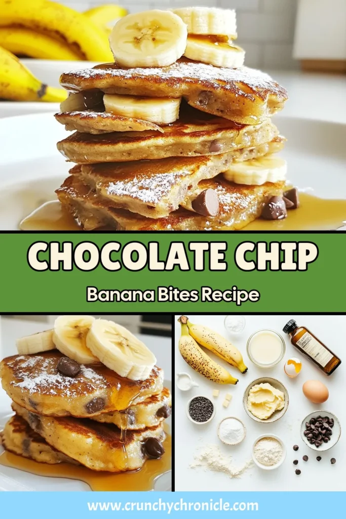 Indulge in these delicious Chocolate Chip Banana Pancake Bites, a perfect blend of flavors for any breakfast lover! This Banana Pancake Bites Recipe is not only easy to make but also a healthier twist on classic pancakes. Enjoy Healthy Chocolate Chip Pancakes that are fluffy and satisfying. Try this Easy Pancake Bite Recipe today and elevate your brunch game! Save this recipe for a delightful breakfast treat! #BananaPancakeBites #HealthyEating #PancakeRecipes #BrunchGoals