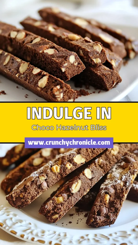 Indulge in the delightful flavors of Chocolate Hazelnut Biscotti with this easy homemade biscotti recipe. Perfectly crisp and packed with chocolate chips and toasted hazelnuts, this biscotti is ideal for coffee or tea time. Learn how to make these delicious biscotti with chocolate chips to impress friends and family alike. Save this recipe for your next baking adventure! #ChocolateHazelnutBiscotti #HomemadeBiscottiRecipe #ToastedHazelnutDesserts #EasyChocolateBiscottiRecipe