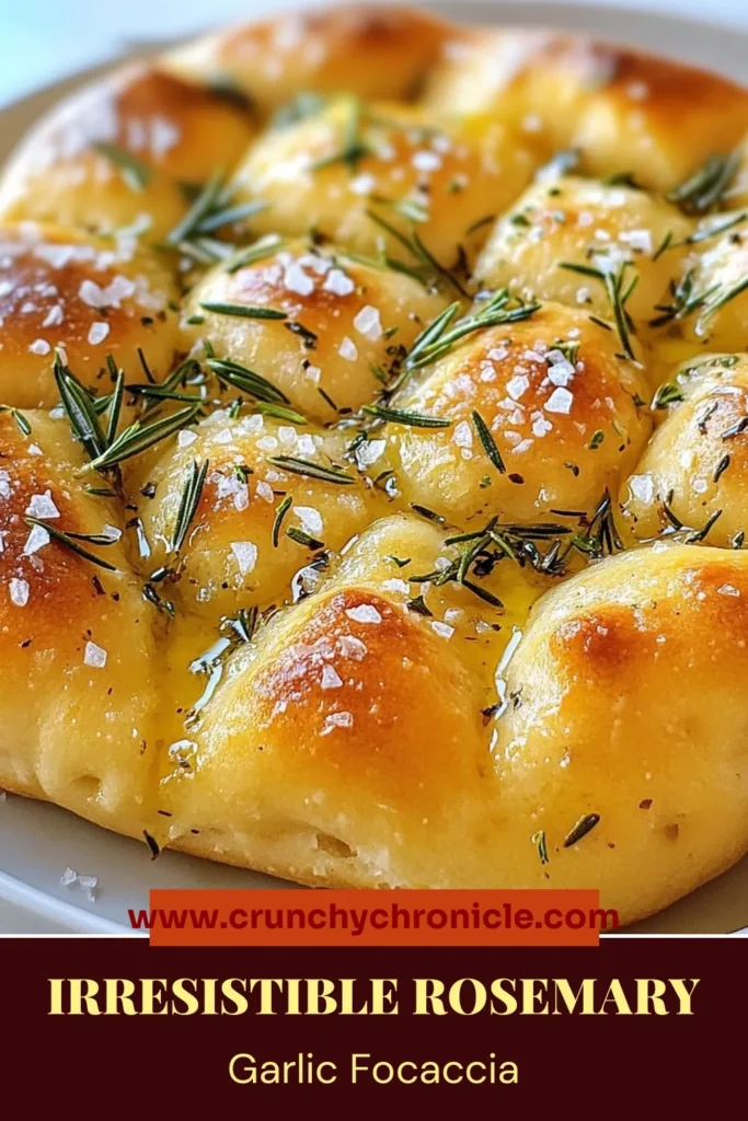 Discover the joy of baking with this Rosemary Garlic Focaccia recipe! This easy focaccia recipe offers a delightfully soft and aromatic Italian focaccia bread topped with fresh rosemary and sliced garlic. Perfect for any occasion, your homemade bread will be the star of the table. Get ready to impress your family and friends with this delicious aromatic focaccia topping. Save this recipe for your next baking adventure! #FocacciaBread #HomemadeBread #ItalianRecipe #BakingFun