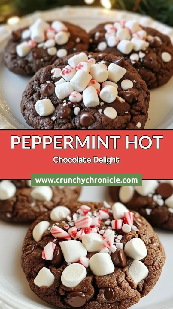 Discover the deliciousness of Peppermint Hot Chocolate Cookies, the perfect blend of mint and chocolate for your holiday baking! These easy cookie recipes make delightful Christmas dessert ideas that will impress your family and friends. With crushed peppermint candies and mini marshmallows, they're a festive treat that’s sure to please. Try these mint chocolate cookies and elevate your holiday cookie recipes! Save this recipe for a cozy winter baking session! #PeppermintCookies #HolidayBaking #ChristmasDesserts #CookieRecipes