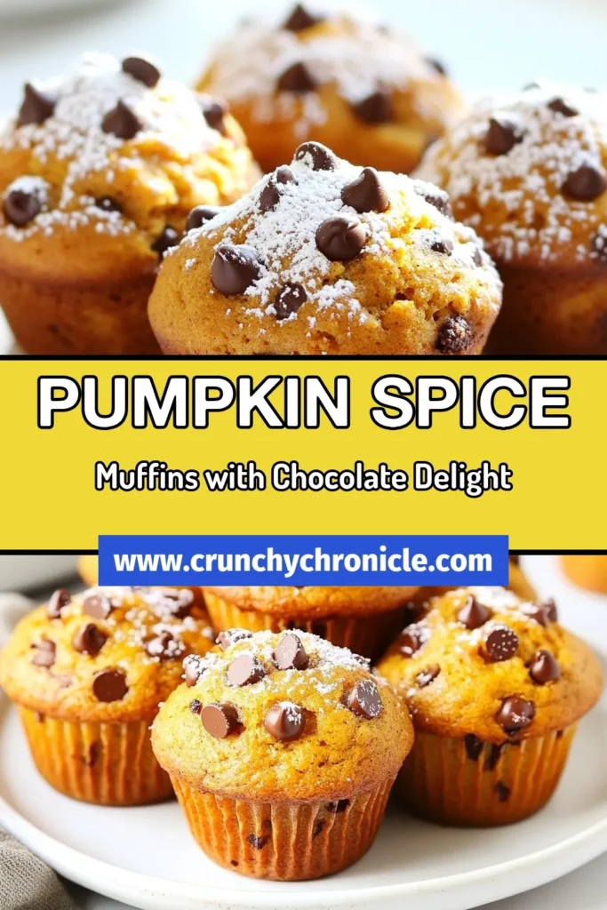 Indulge in the ultimate fall baking with these delicious pumpkin spice chocolate chip muffins! This easy muffin recipe combines the warm flavors of pumpkin spice with rich chocolate chips, making it a perfect treat for cozy mornings. Discover how to make pumpkin chocolate chip muffins that your family will love. Don't miss out on trying this chocolate chip muffins recipe – save now and bring a taste of autumn to your kitchen! #FallBakingRecipes #PumpkinSpiceMuffins #EasyMuffinRecipes #PumpkinChocolateChipMuffins