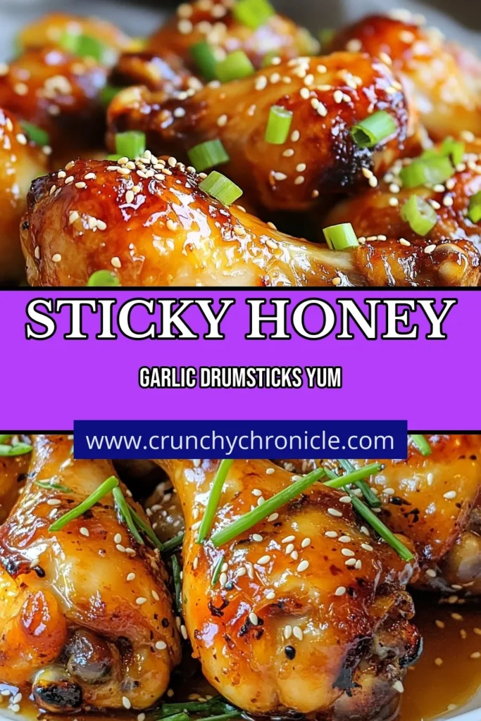 Discover the deliciousness of Honey Garlic Chicken with these easy glazed chicken drumsticks! This baked chicken drumsticks recipe features a mouthwatering honey garlic marinade that's perfect for weeknight dinners. Enjoy crispy, tender chicken coated in a rich glaze that will have everyone asking for seconds. Save this quick recipe for a delightful meal that’s simple yet impressive! Try it today! #HoneyGarlicChicken #GlazedChickenDrumsticks #EasyChickenDrumsticks #BakedChickenDrumsticks