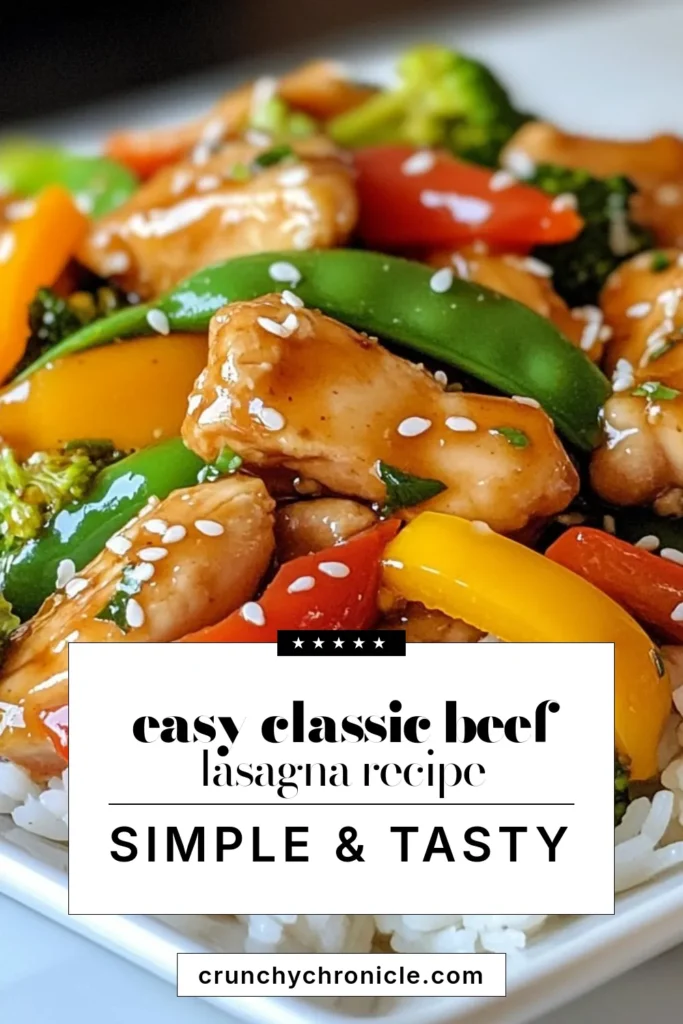 Whip up a delicious Honey Garlic Chicken Stir-Fry in just 25 minutes with this easy Chicken Stir-Fry recipe! This quick dinner idea combines tender chicken and vibrant veggies like bell peppers and broccoli in a sweet and savory honey garlic sauce. Perfect for busy weeknights, this healthy chicken recipe is sure to impress. Save this recipe for a nutritious meal your family will love! #HoneyGarlicChicken #EasyStirFry #QuickDinnerIdeas #HealthyChickenRecipes